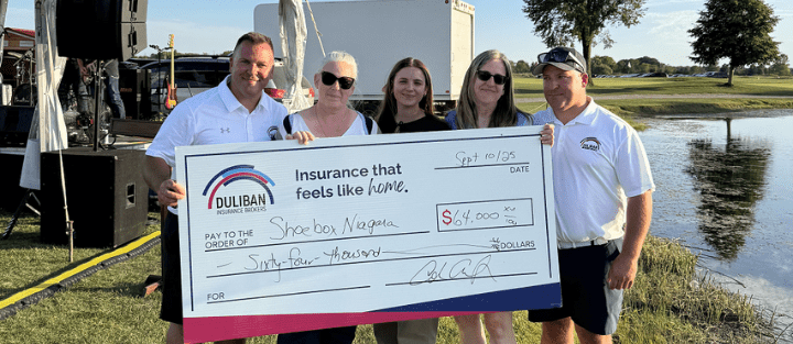 Duliban Insurance Proudly Supports Shoebox Niagara with $64,000 Donation & Community Event